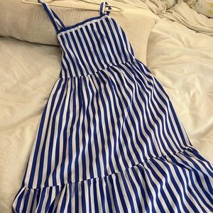 Like New Boohoo Blue Striped Dress Size 12